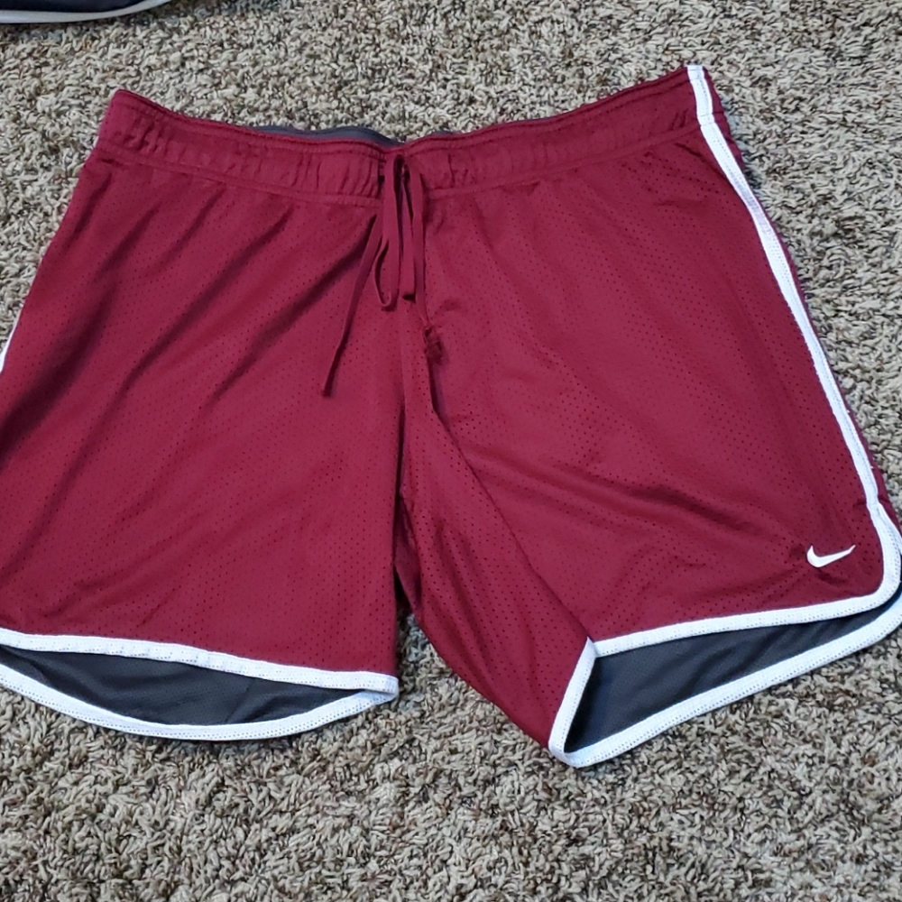 Nike maroon Mesh soccer shorts
